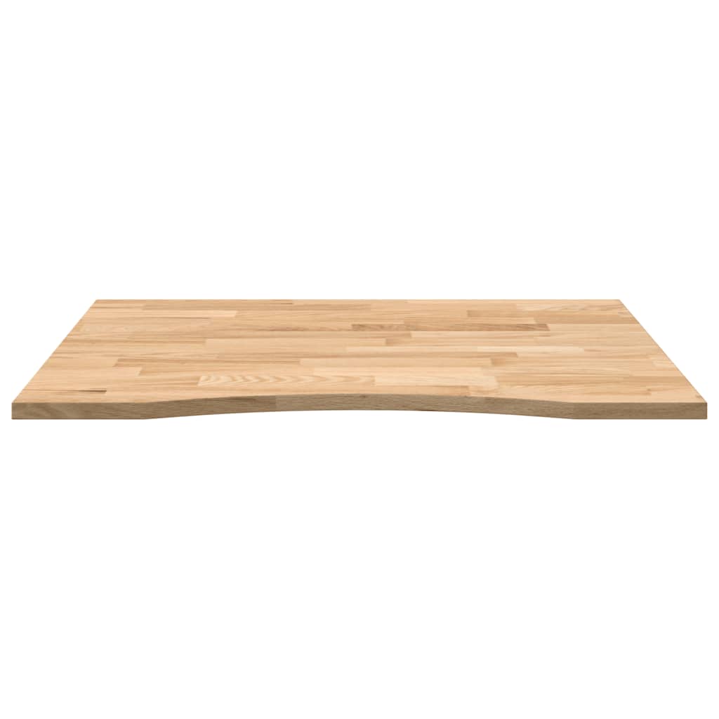 Bordplate rektangulær 100x80x2,5 cm ubehandlet heltre eik