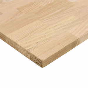 Bordplate rektangulær 100x80x2,5 cm ubehandlet heltre eik