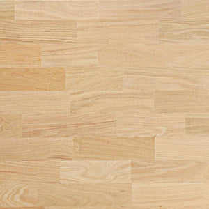 Bordplate rektangulær 100x80x2,5 cm ubehandlet heltre eik