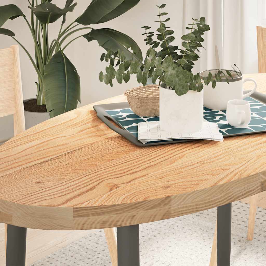 Bordplate 120x60x4 cm oval heltre eik