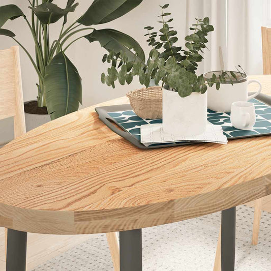 Bordplate 120x60x4 cm oval heltre eik