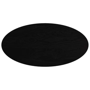 Bordplate mørkebrun 120x60x4 cm oval heltre eik