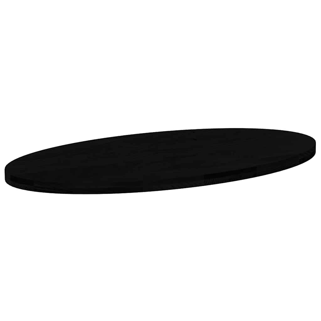 Bordplate mørkebrun 120x60x4 cm oval heltre eik