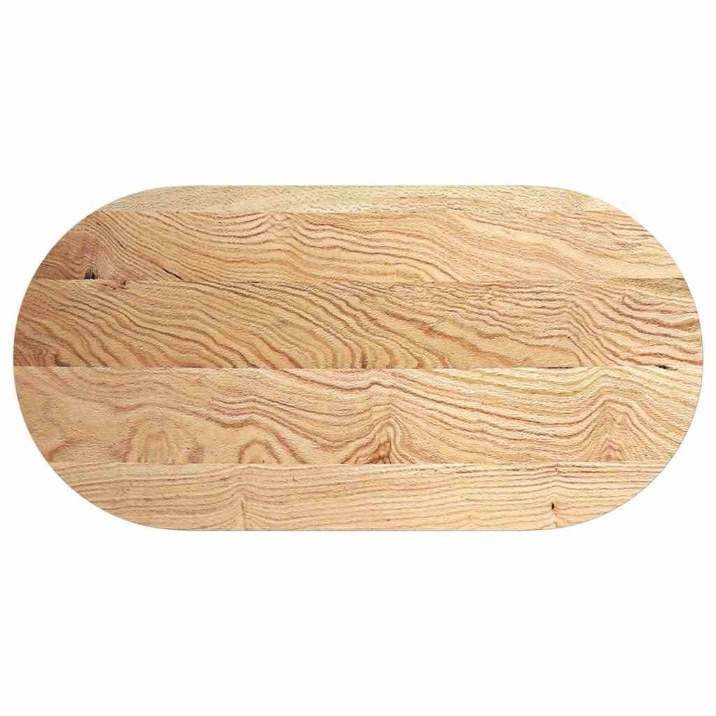 Bordplate 120x60x4 cm oval heltre eik