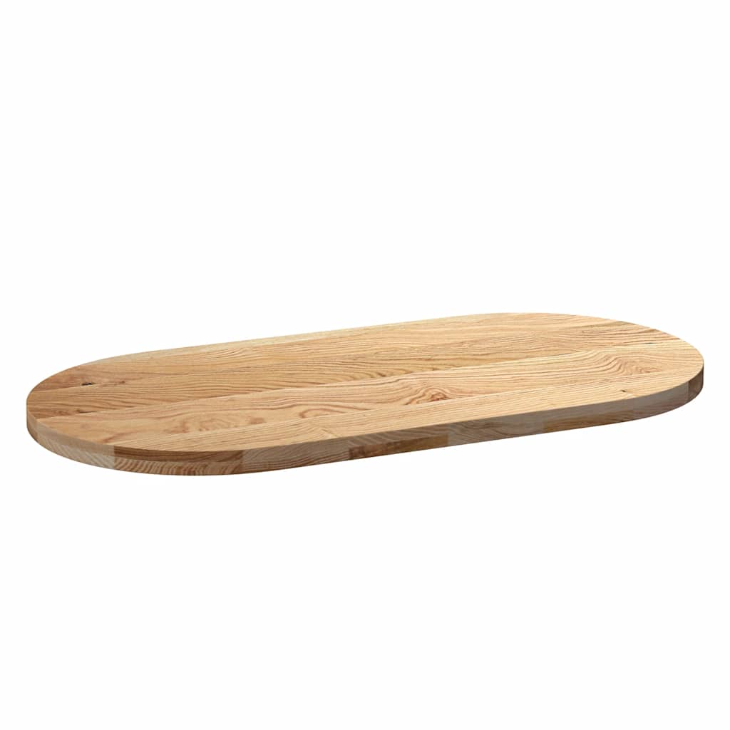 Bordplate 120x60x4 cm oval heltre eik
