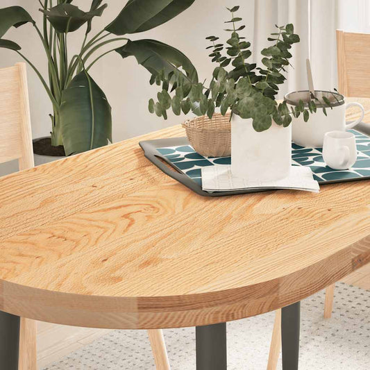 Bordplate 120x60x4 cm oval heltre eik