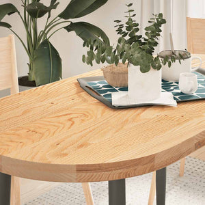 Bordplate 120x60x4 cm oval heltre eik