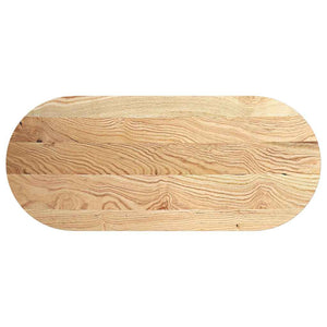 Bordplate 140x60x4 cm oval heltre eik