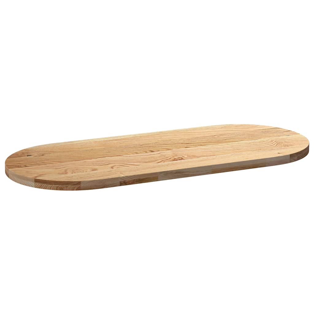 Bordplate 140x60x4 cm oval heltre eik