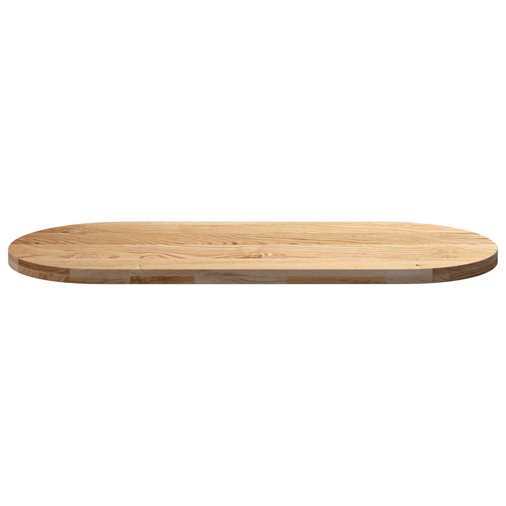 Bordplate 140x60x4 cm oval heltre eik