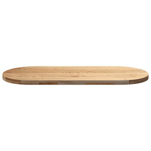 Bordplate 140x60x4 cm oval heltre eik