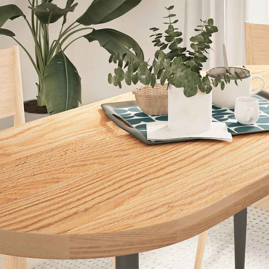 Bordplate 140x60x4 cm oval heltre eik