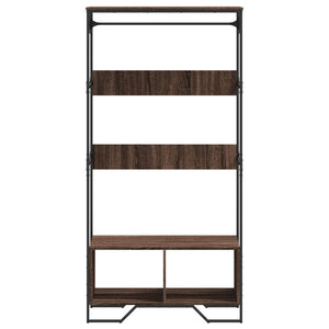 Garderobe brun eik 90x50x180 cm konstruert tre