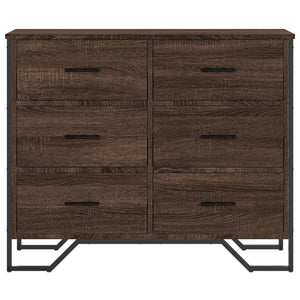Kommode brun eik 91x35,5x74,5 cm konstruert tre