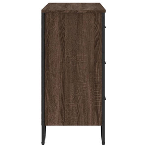 Kommode brun eik 91x35,5x74,5 cm konstruert tre