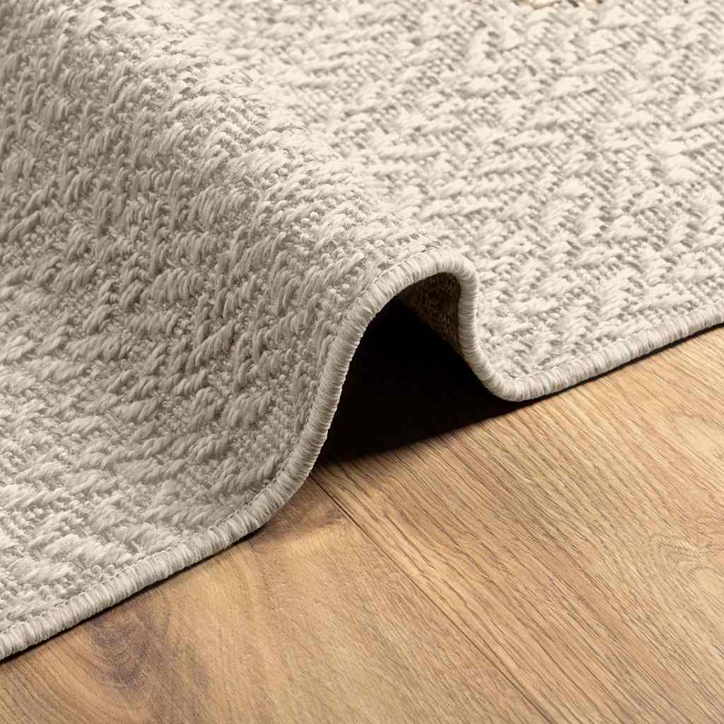 Teppe ZIZUR kremhvit 140x200cm jute-utseende innendørs&utendørs