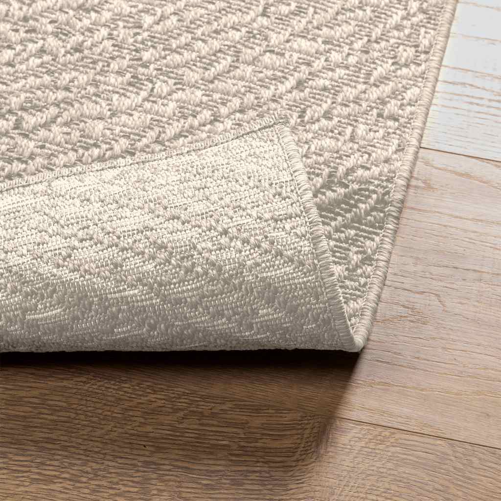 Teppe ZIZUR kremhvit 140x200cm jute-utseende innendørs&utendørs
