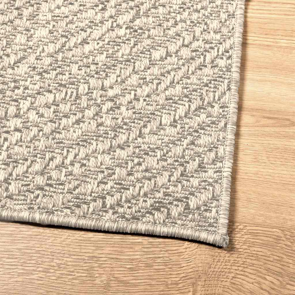 Teppe ZIZUR kremhvit 140x200cm jute-utseende innendørs&utendørs
