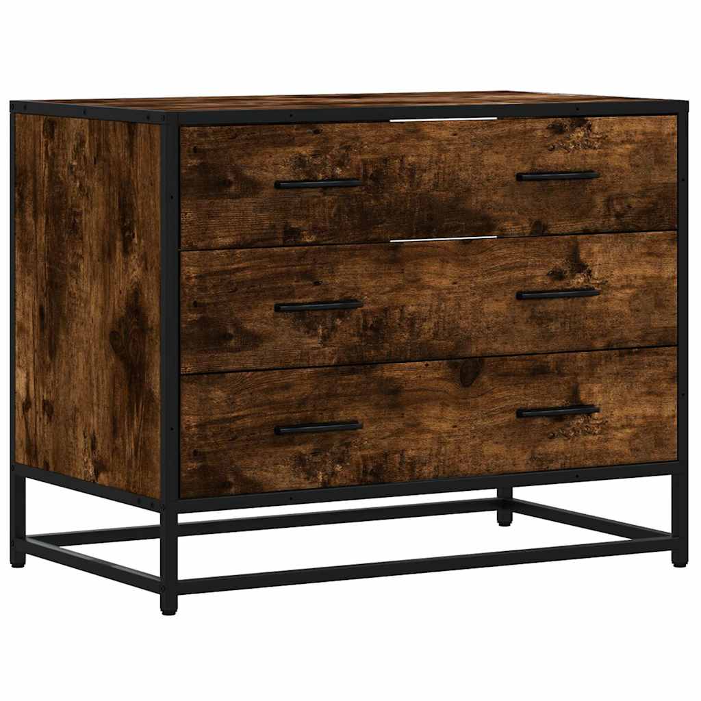 Kommode røkt eik 70x41x56 cm konstruert tre