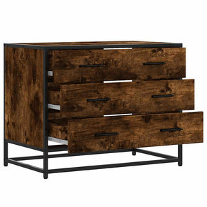 Kommode røkt eik 70x41x56 cm konstruert tre
