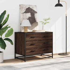 Kommode brun eik 70x41x56 cm konstruert tre