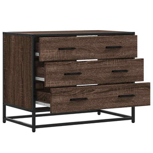 Kommode brun eik 70x41x56 cm konstruert tre