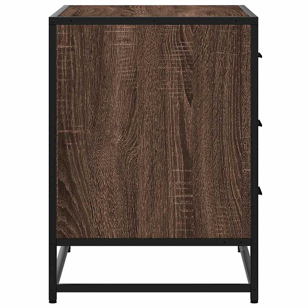 Kommode brun eik 70x41x56 cm konstruert tre