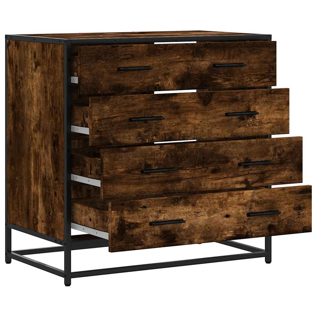 Kommode røkt eik 70x41x70 cm konstruert tre