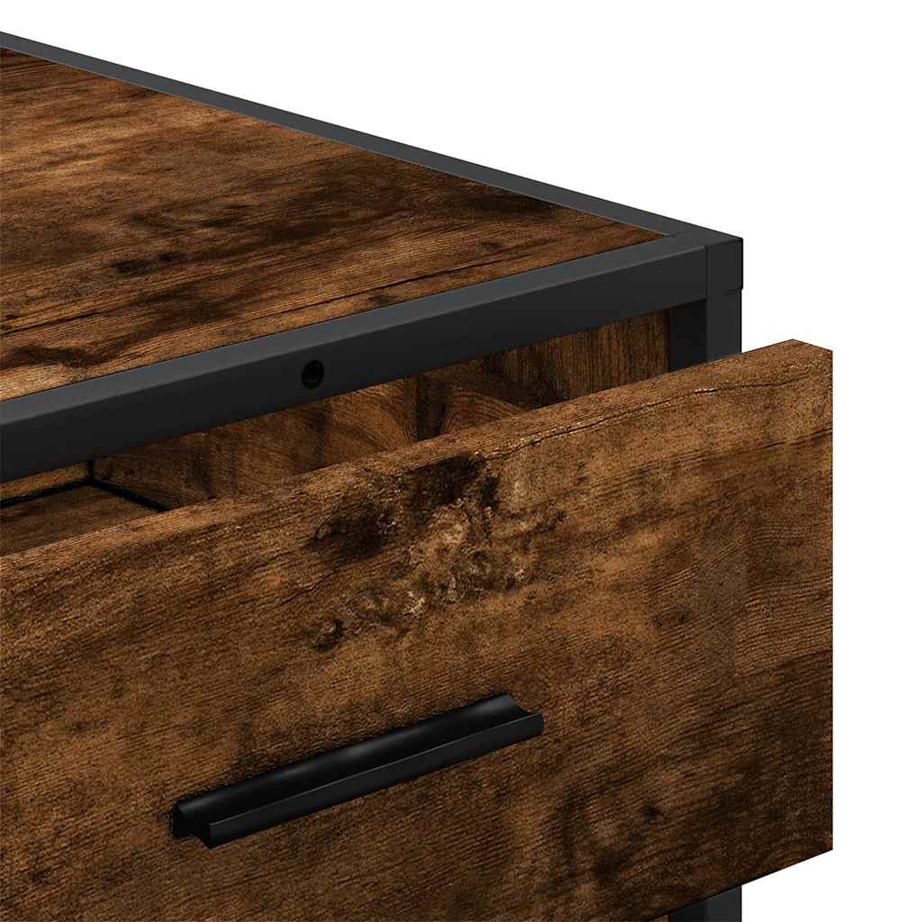 Kommode røkt eik 70x41x70 cm konstruert tre