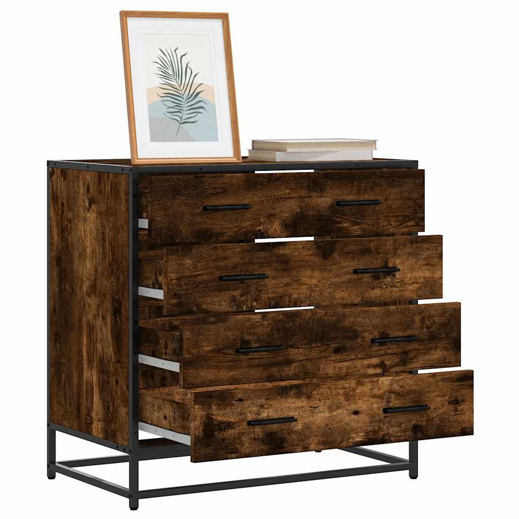 Kommode røkt eik 70x41x70 cm konstruert tre