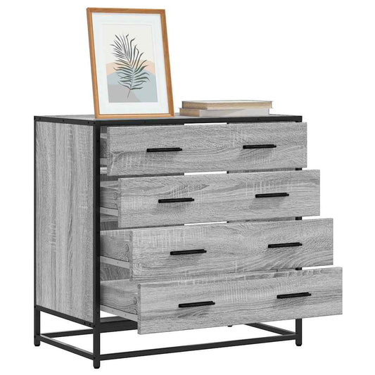 Kommode grå sonoma 70x41x70 cm konstruert tre