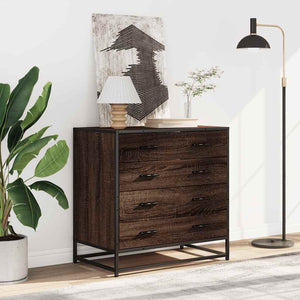 Kommode brun eik 70x41x70 cm konstruert tre