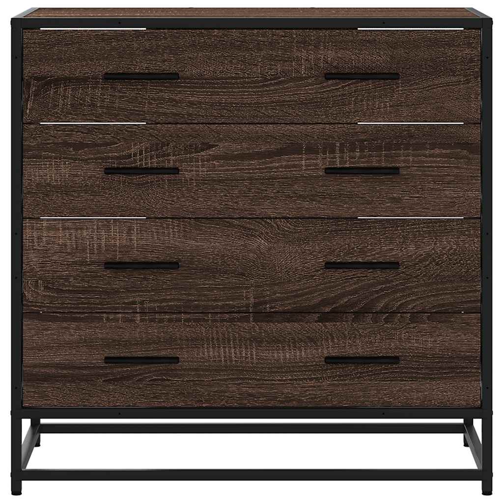Kommode brun eik 70x41x70 cm konstruert tre