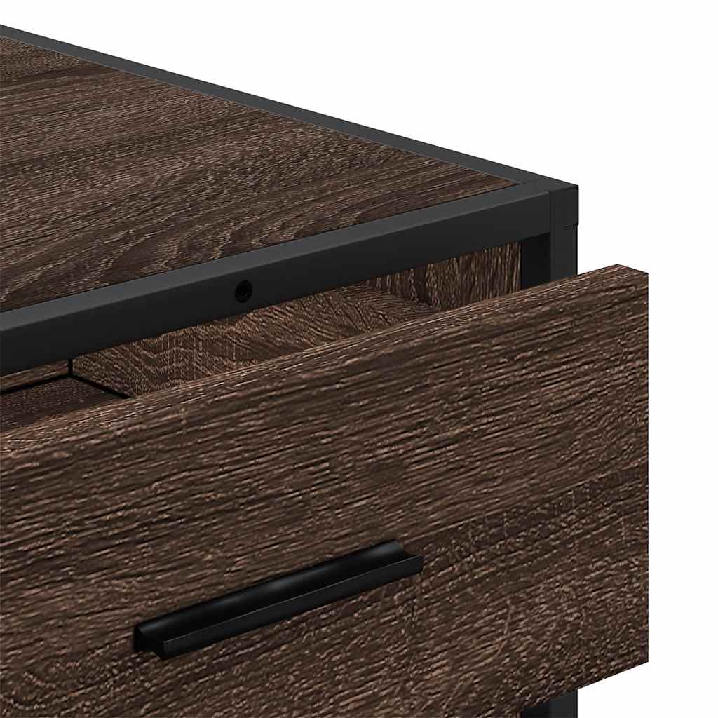 Kommode brun eik 70x41x70 cm konstruert tre