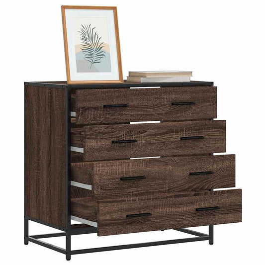 Kommode brun eik 70x41x70 cm konstruert tre