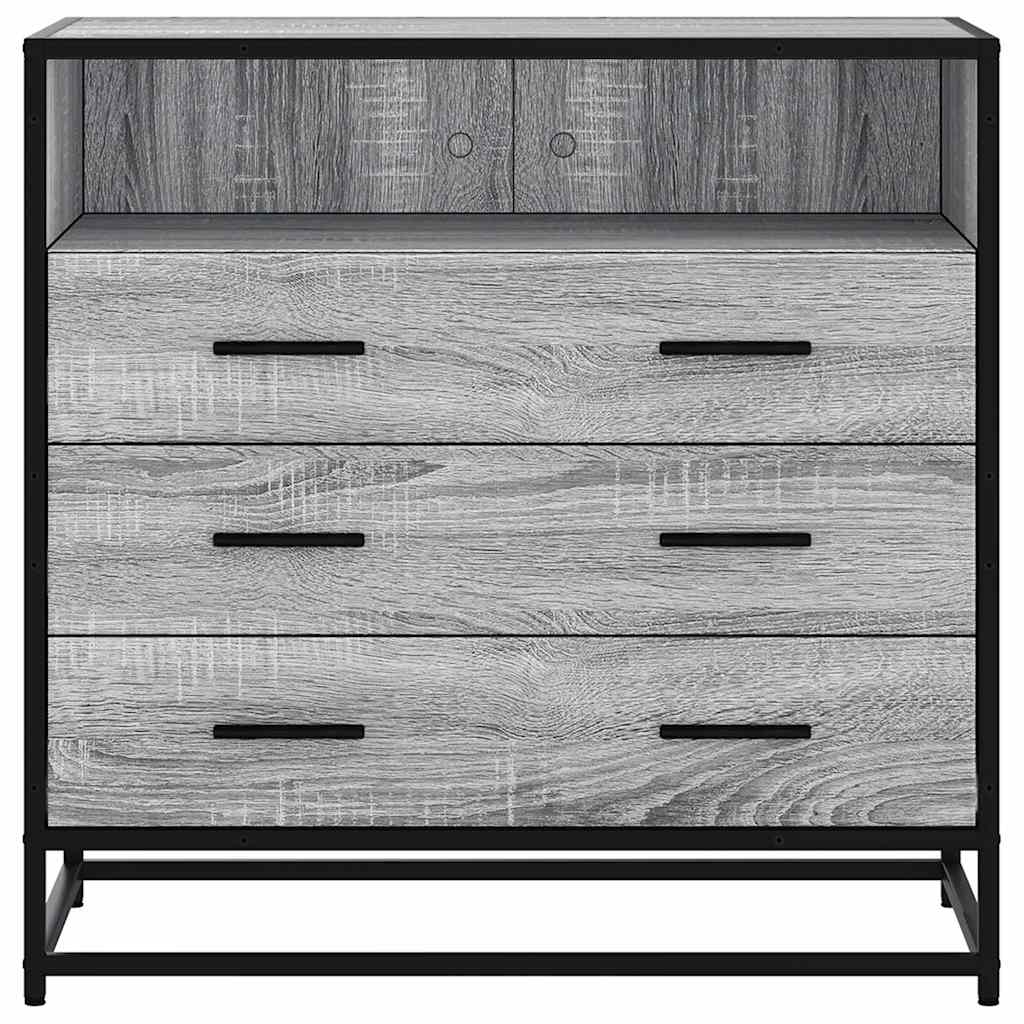 Kommode grå sonoma 70x41x70 cm konstruert tre