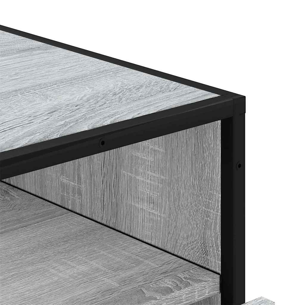 Kommode grå sonoma 70x41x70 cm konstruert tre