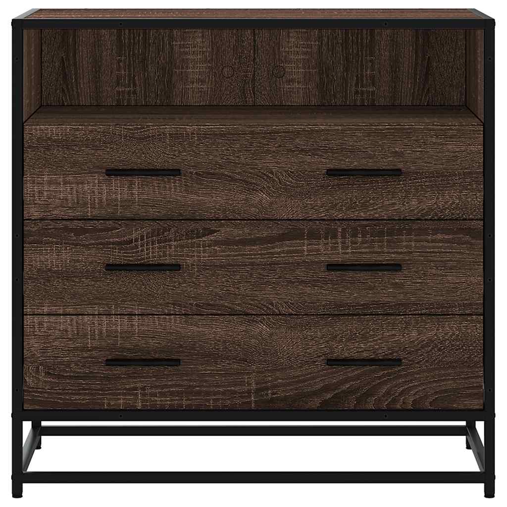 Kommode brun eik 70x41x70 cm konstruert tre