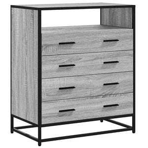 Kommode grå sonoma 70x41x83,5 cm konstruert tre