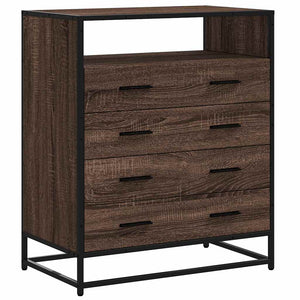 Kommode brun eik 70x41x83,5 cm konstruert tre