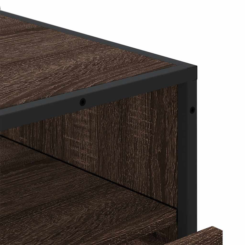 Kommode brun eik 70x41x83,5 cm konstruert tre