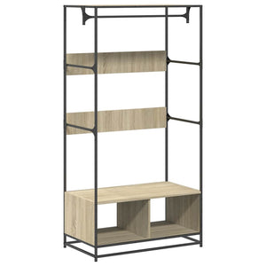 Garderobe sonoma eik 90x50x180 cm konstruert tre