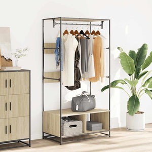 Garderobe sonoma eik 90x50x180 cm konstruert tre