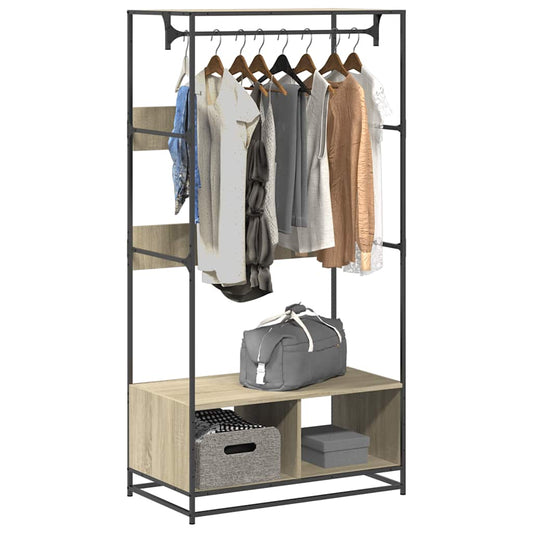 Garderobe sonoma eik 90x50x180 cm konstruert tre