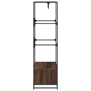 Garderobe brun eik 90x50x180 cm konstruert tre