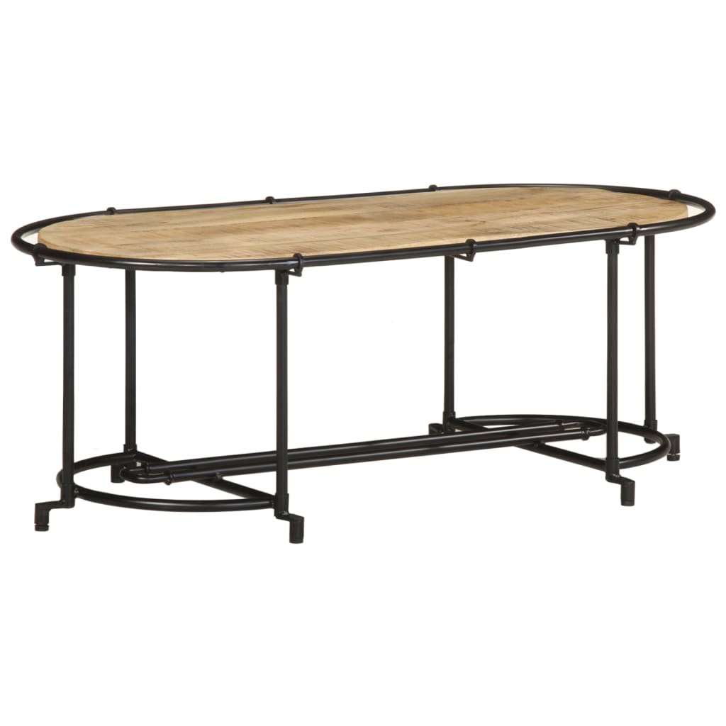 Salongbord 110x55x40 cm grov heltre mango