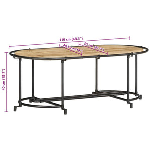 Salongbord 110x55x40 cm grov heltre mango