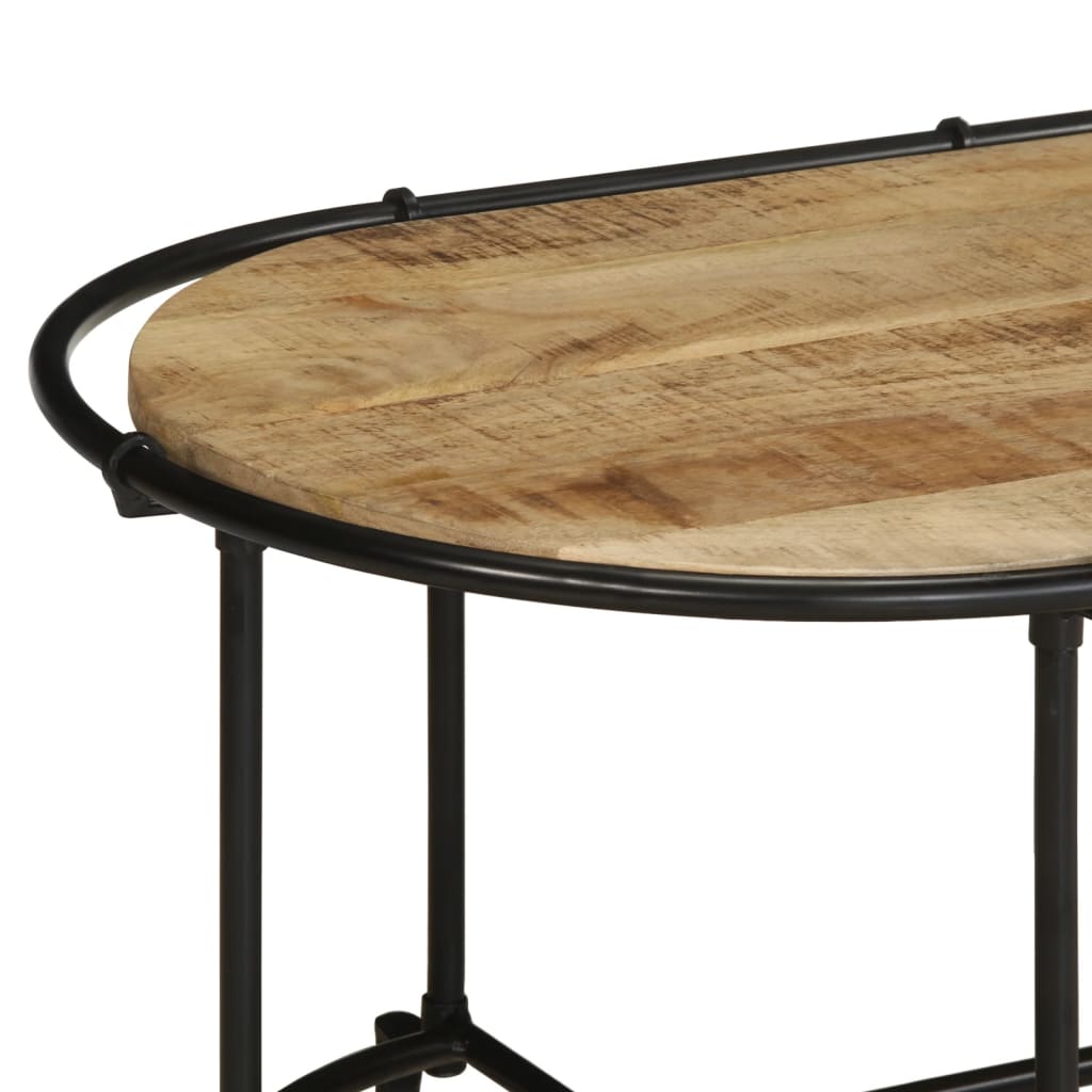Salongbord 110x55x40 cm grov heltre mango