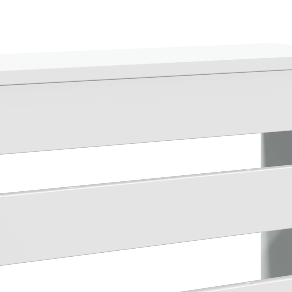 Radiatordeksel hvit 78x20x82 cm konstruert tre