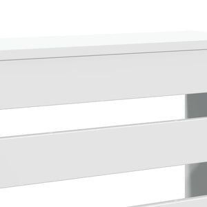 Radiatordeksel hvit 78x20x82 cm konstruert tre